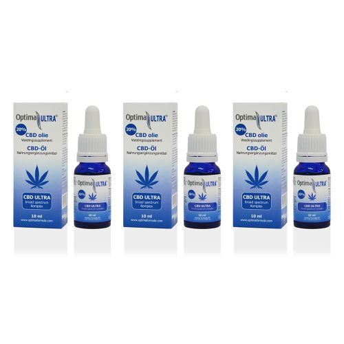 Ultra CBD olie (cannabinoïden complex) 20% 3 x 10 ml