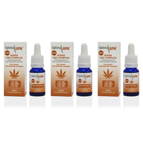 Alpha CBD olie (cannabinoïden complex) 10% 6 x 10 ml